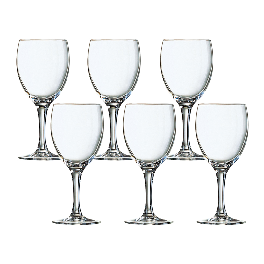 Luminarc Elegance 6pc Wine Glass Set 24.5 cl KLG International