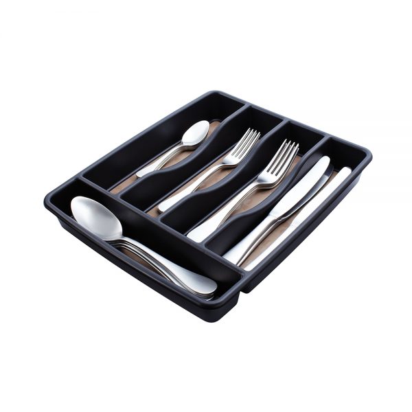 FG1J1309BLA-1J13-drawer-org-sml-no-slip-cutlery-tray-black-angle