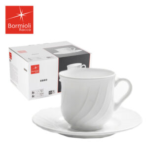 Bormioli Rocco Ebro 12pc Coffee Mug and Saucer Set 402837
