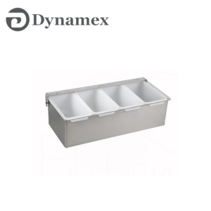 Dynamex 4 Compartment Stainless Steel Condiment Dispenser CHEN121