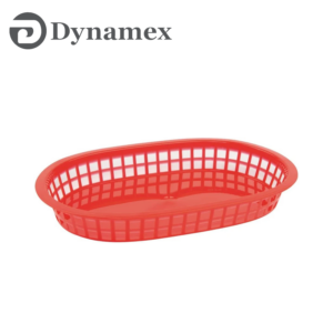 Dynamex 10.5x7" Red Oval Food Basket CHEN131