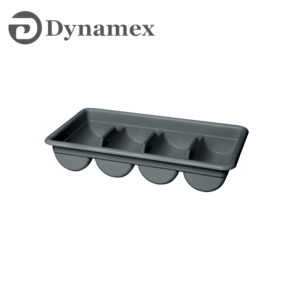 Dynamex Medium Gray Cutlery Plate CHEN242