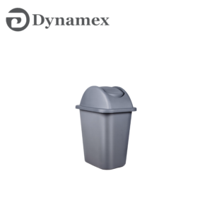Dynamex 24L Gray Garbage Can with Lid CHEN255