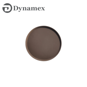 Dynamex 14" Round Non-slip Brown Serving Tray CHEN268