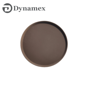 Dynamex 16" Round Non-slip Brown Serving Tray CHEN269