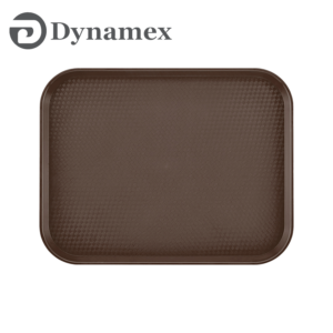 Dynamex 14x18" Brown Rectangle Fast Food Tray CHEN283