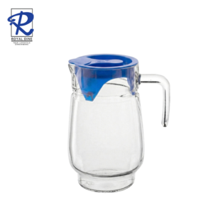 Royal Dine 1.4L Clear Glass Jug with Blue Lid CJUG311