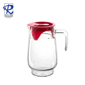 Royal Dine 1.4L Clear Glass Jug with Red Lid CJUG309