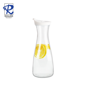 Royal Dine 1L Carafe Glass Jug with White Lid CJUG510