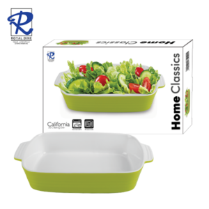 Royal Dine 3L California Green Rectangle Baking Dish CROY287