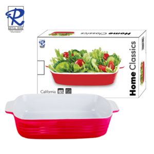 Royal Dine 2L California Red Rectangle Baking Dish CROY395