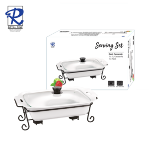 Royal Dine 1L Rectangle Casserole with Black Wire Rack CROY453