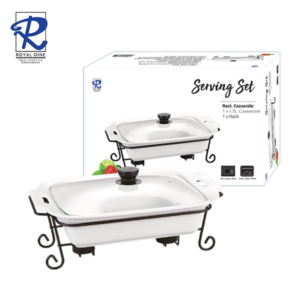 Royal Dine 1.7L Rectangle Casserole with Black Wire Rack CROY454