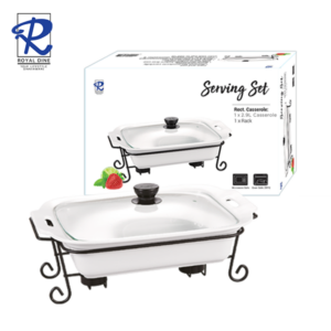 Royal Dine 2.9L Rectangle Casserole with Black Wire Rack CROY455