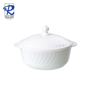 Royal Dine 1.5L Tuscany White Opal Casserole with Lid CROY457