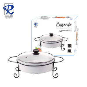 Royal Dine 1.5L 8.5"x2.5" Casserole with Wire Rack CROY489