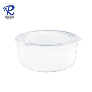 Royal Dine 1.4L 7.5" Brittany White Opal Casserole with Lid CROY573