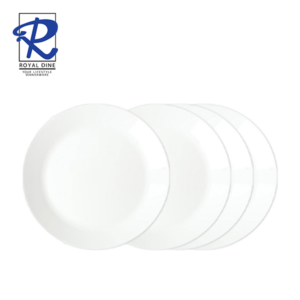 Royal Dine 4pcs 10" White Opal Dinner Plate Set CROY580