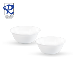Royal Dine 2pcs 5" White Opal Bowl Set CROY581