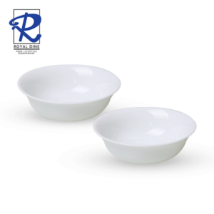 Royal Dine 2pcs 6.5" White Opal Multi-Purpose Bowl Set CROY582