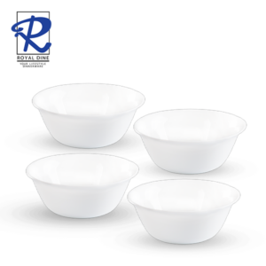 Royal Dine 4pcs 5" White Opal Bowl Set CROY589