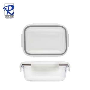 Royal Dine 640ml Elements Black Glass Food Storage CROY594