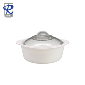 Royal Dine 1.5L Fairmont White Opal Casserole with Glass Lid CROY625