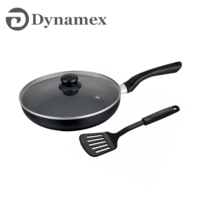 Dynamex 24cm Induction Frying Pan with Lid and Nylon Slotted Turner Set DYMX050