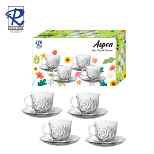 Royal Dine 8pcs Aspen Cup and Saucer Set ISET849