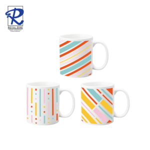 Royal Dine 11oz Stripes Coffee Mug with Colorbox ISET858