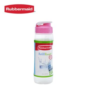 Rubbermaid Chug 600ml Bottle Pink lid 3161-AP