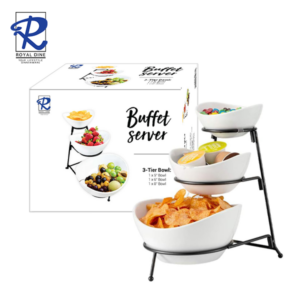 Royal Dine 5"/6"/8" 3-Tier Round Bowl with Wire Rack CROY347
