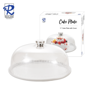 Royal Dine 11" x 5.5" Ceramic Cake Plate with Lid CROY385