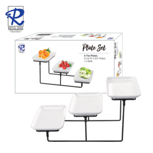 Royal Dine 8.75"x5.5" 3-Tier Rectangle Plate with Wire Rack CROY427