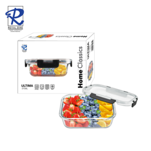 Royal Dine 370ml Ultima Black Glass Food Storage CROY564