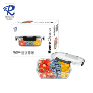 Royal Dine 1040ml Ultima Black Glass Food Storage CROY566